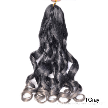 Factory Outlet 24 inch Crochet Braids Black Brown Blonde Ombre Spiral Curly Hair Synthetic  Braiding Hair Exention For Women